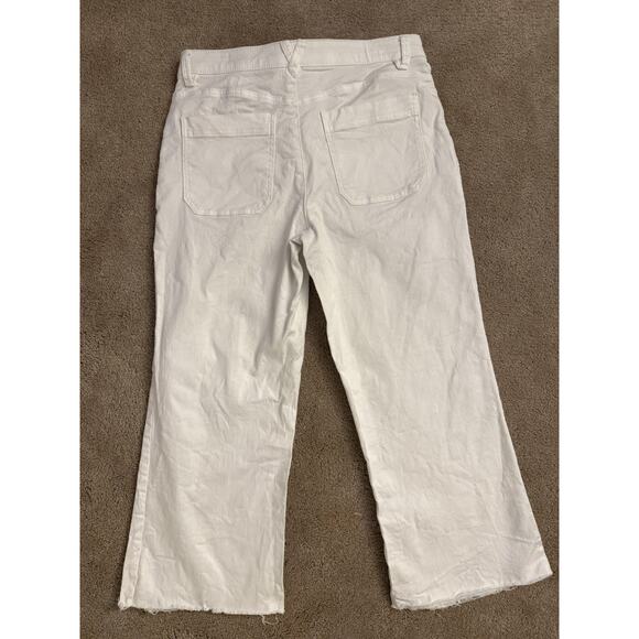 Democracy Jeans Womens Size 8 White Raw Hem Flared Ab Solution Technology - Picture 10 of 10